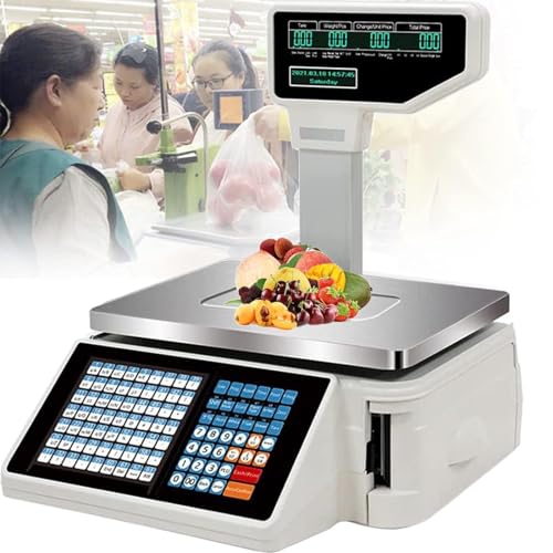 Báscula digital 30Kg con impresora y caja registradora miniatura 1