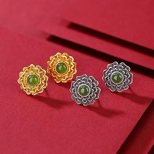 Boucles d'oreilles de goujon fleurs argent sterling Heti - 4