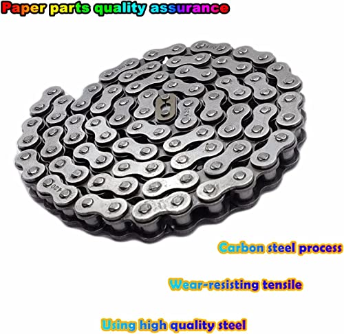 Image of Mini Bike Chain for Coleman Ct200u Ct200u-ex Bt200x Front and Rear Drive Chains and Chain Adjuste Accessories (#420 Chain 90 Link)