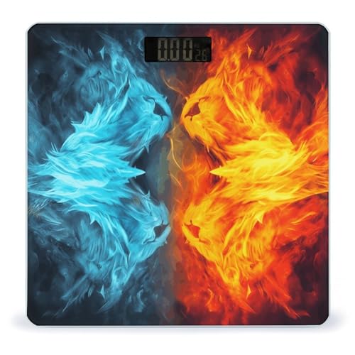 Báscula digital Fire Vs Ice Art para baño y cuerpo miniatura 1
