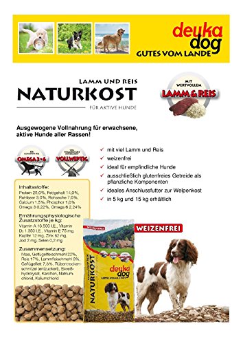 2 x 15 kg Deuka Dog Naturkost Lamm & Reis