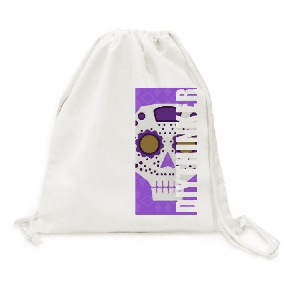 Sac drawstring backpack yeux pourpre en forme de fleur