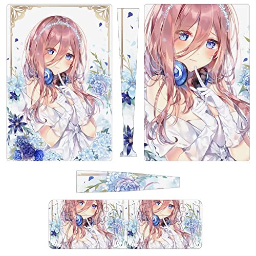 PS5 スキンシール デジタル 中野三玖 五等分の花嫁 プレイステーション5 スキンシール 全面保護 側面/両面対応 保護ステッカー PS5 対応 耐久性抜群 本体 コントローラー 保護シール 簡単取付 薄型 傷隠せ 摩擦保護 抗衝撃 汚れ/ホコリ防止 指