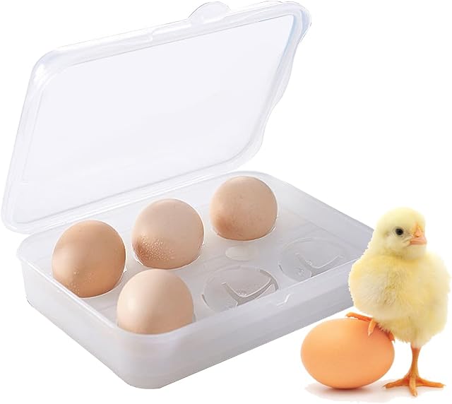 RoseFlower 6 Grid Egg Carrier Holder, Thicken Egg Container Fridge, Outdoor Portable Egg Holder Storage with Buckle, Egg House, Egg Tray - Effective Shock-Proof & Pressure Resistant #2