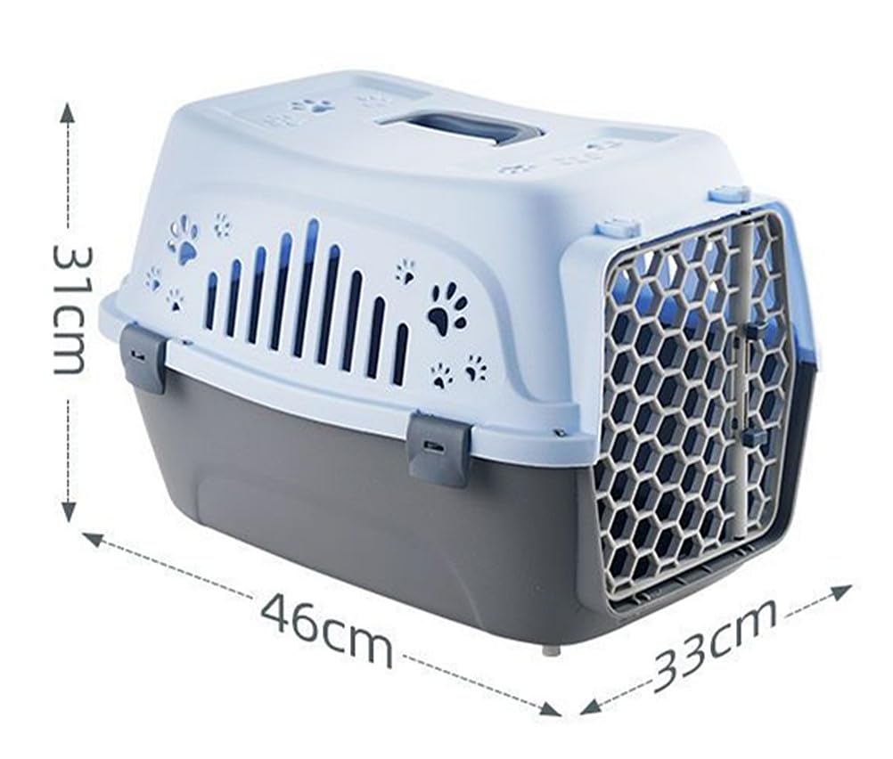 ペット(猫、犬用)スーツケース・航空輸送ボックス　水飲み器付き HKX01-S 48＊30*30cm 4kg ペット猫犬スーツケース 航空輸送ボックス 猫