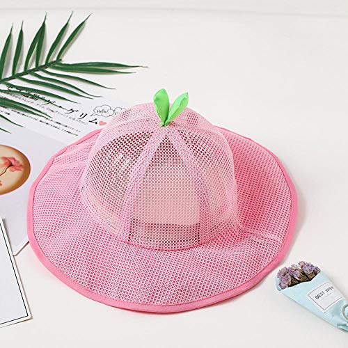 YIHANXIAN Sombrero para El Sol Gorra Infantil, Brotes De Frijol Transpirables, Sombrilla, Malla, Playa@E-114 Brotes De Soja Rosa_Circunferencia De La Cabeza 48-52 Cm Recomendado 1-4 Años De Edad