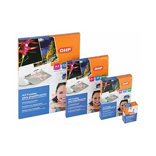 Fundas de Plastificar DHP - Formato A4, 125 micras, Brillo, Caja 100 unidades Cover