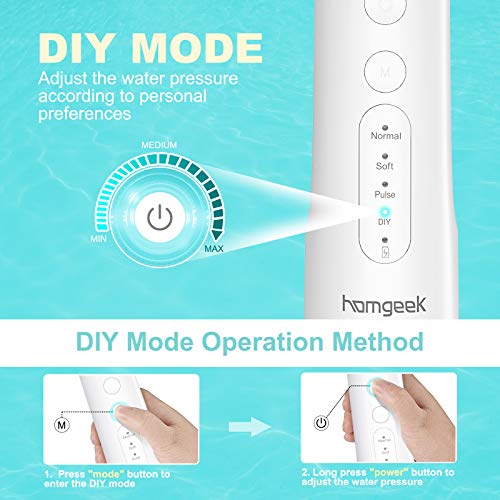 image for homgeek Cordless Water Flosser,Upgraded Professional Dental Oral Irrig
