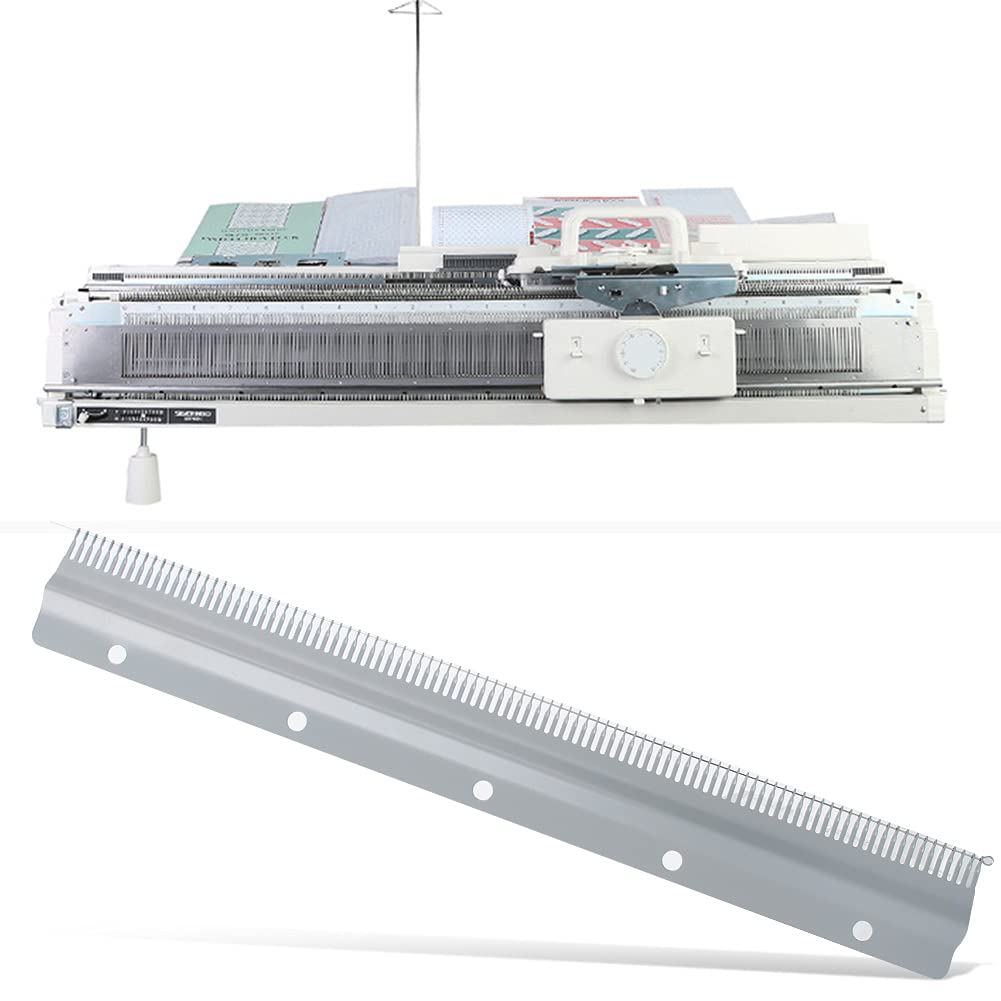 BRRNOO Sewing Supplies, Knitting Machine Accessories Knitting Machine Cast On Comb Cast On Comb On On Metal Accessories Sewing Tools And for Silver Reed (short needle 45cm/17.7in)
