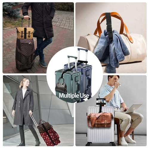 Image of Luggage Straps 4 Pcs Black Luggage Belt Set T-Shaped Luggage Connectors Add a Bag Adjustable Suitcase Straps Travel Luggage Accessories for Connecting 3 Luggage Suitcase Handbag Baggage Together