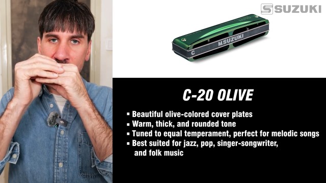 Amazon.com: Suzuki Olive C20 10 Hole Diatonic Harmonica - Key of C