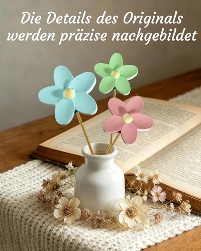 EPODA Silikonformen Gießformen für Blumen · 3 Stück Frühling Silikonform zum Gießen von Gips · Flexible Blumen-Silikonform für DIY-Basteln, Beton & Kerzen