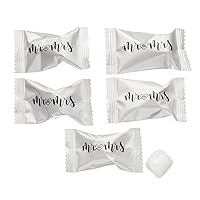 Vista 4 de Candy Envy - Modern Mr. and Mrs. Buttermints - Bolsa de 13 onzas - Aproximadamente 100 mentas envueltas individualmente - Recuerdos de boda