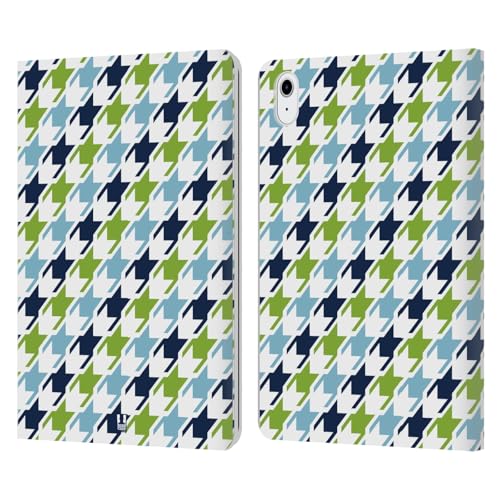 Carcasa de cuero para iPad Air 2020 con soporte y estampado pata de gallo