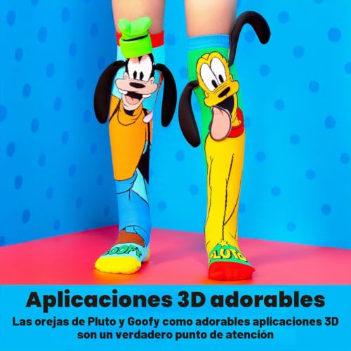 Calcetines Disney Pluto & Goofy Madmia de Caña Alta Ajustable y Tejido Carbón Elástico 4