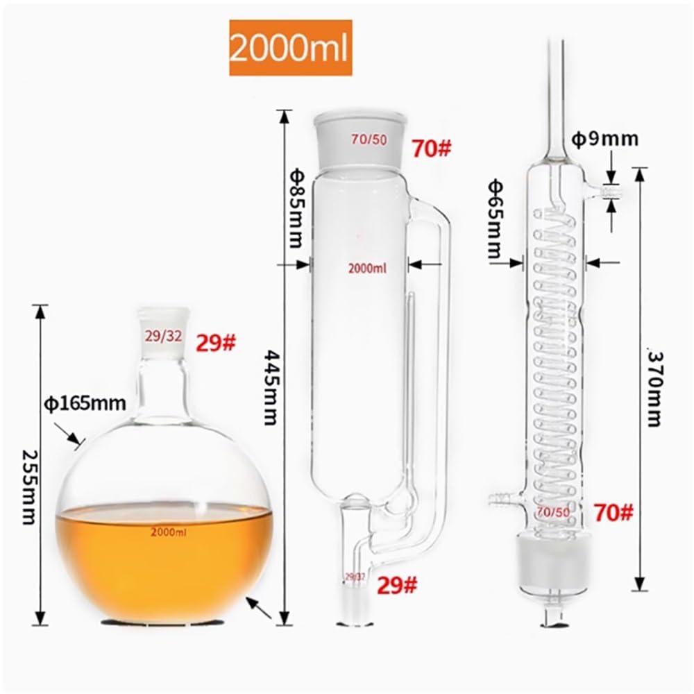 2000 ml ekstraktor szkło wąż laboratorium ekstrakcja urządzenie syfon cylinder ekstrakcja