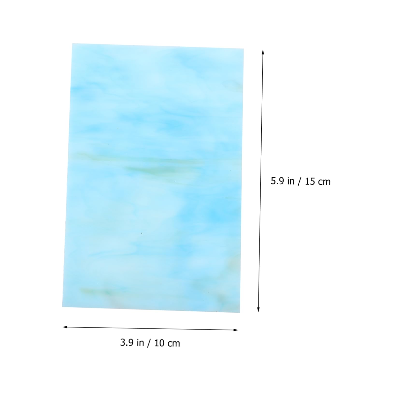 Feuille de Verre Cathédrale Bleue pour Mosaïque, Lot de 6 Pièces