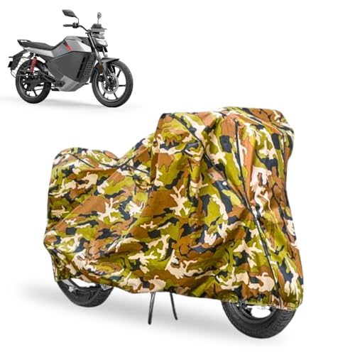 Image of Waterproof Bike Cover Compatible with Ola Roadster X Plus All Weather, UV Heat Resistant, Dustproof, Triple Stitched, Windproof Elastic Bottom