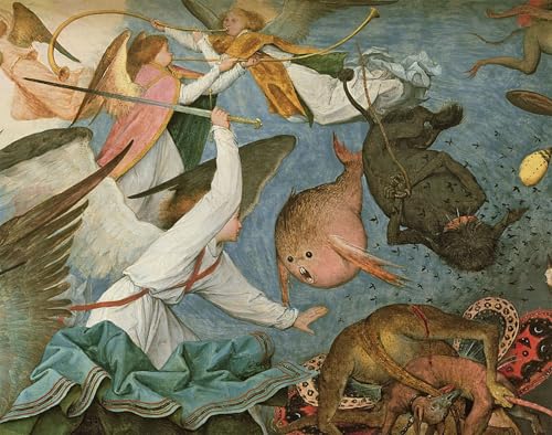Pintura en lienzo de alta calidad la caduta degli angeli ribelli de 60x90cm