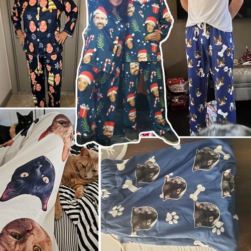 Personalized Pajamas, Custom pajamas with photo, Custom Pajamas for Men & Women, Printed Sleepwear Gifts for Family 5