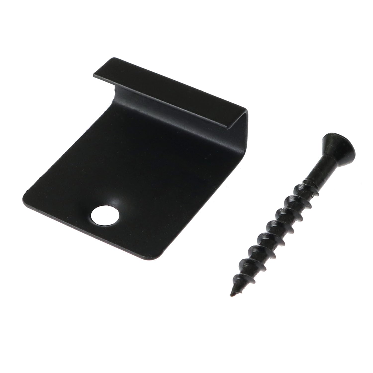 Maxmoral 12Pcs Stainless Steel Starter Clip Composite Deck Universal Starter Clip Plastic Wood Flooring Edge Clamp Black