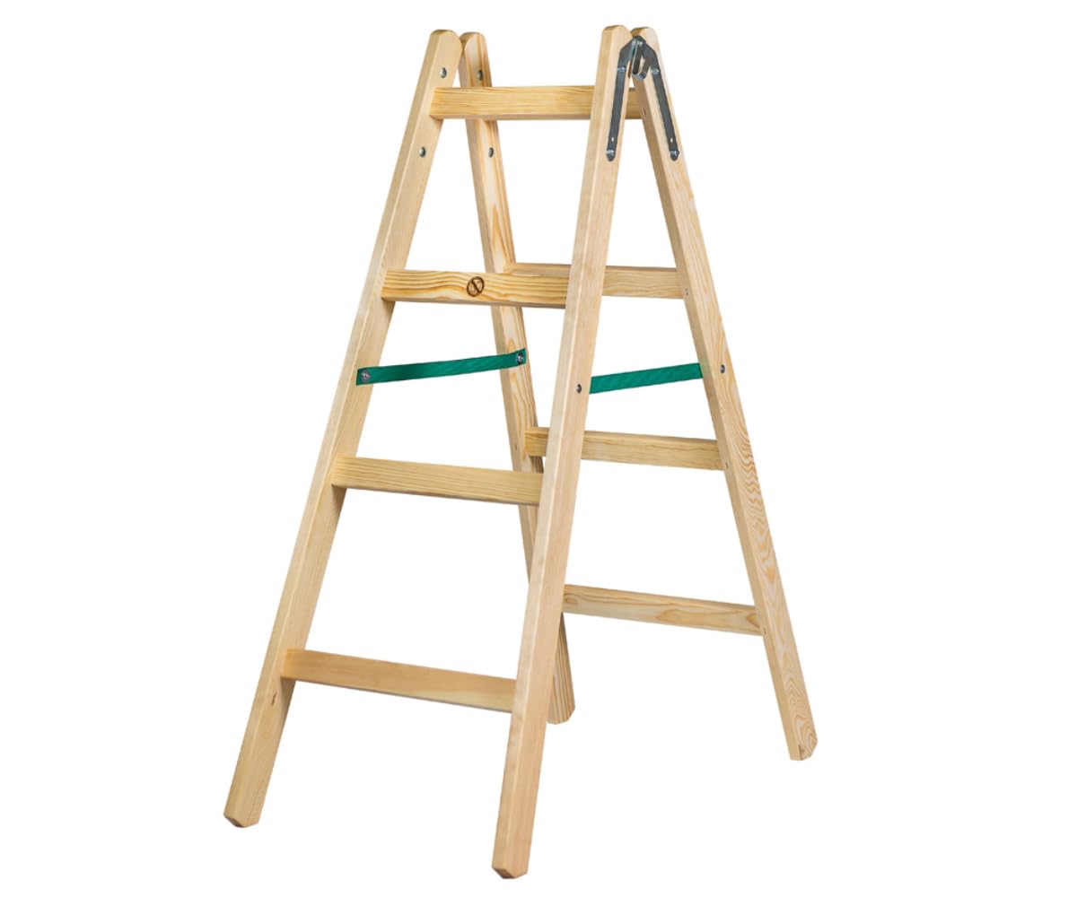 Leiter Doppelstufenleiter Malerleiter Elektrikerleiter Stehleiter Holzleiter (4 Stufen) 1,25m
