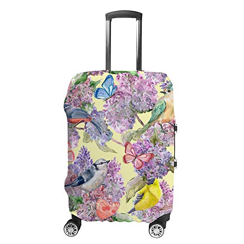 Housse pour bagages CHEHONG raffinement lilas et motif oiseaux délicats