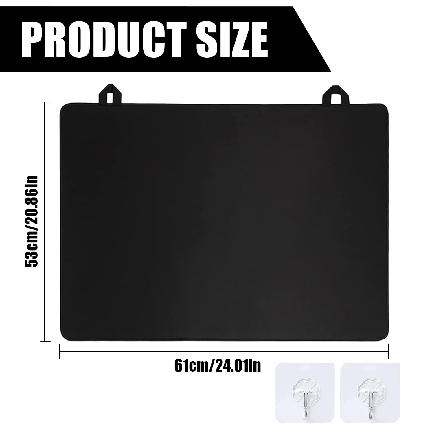 1 sztuka osłona indukcyjna płyta ochronna 61 x 52 cm wielofunkcyjna indukcyjna mata podłogowa antypoślizgowa silikonowa płyta kuchenna odporna na zarysowania do kuchenki indukcyjnej (czarny)