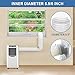 Portable AC Window Vent Kit, Adjustable Vertical/Horizontal Sliding Window Kit Plate for AC Unit, Seamless Portable AC Window Seal With 5.9 Inch Diameter, 59 Inch Length Exhaust Hose