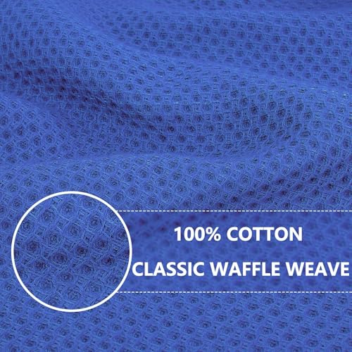 Image of Homaxy 100% Cotton Waffle Weave Kitchen Dish Cloths, Ultra Soft Absorbent Quick Drying Dish Towels, 12 x 12 Inches, 18-Pack, Blueberry