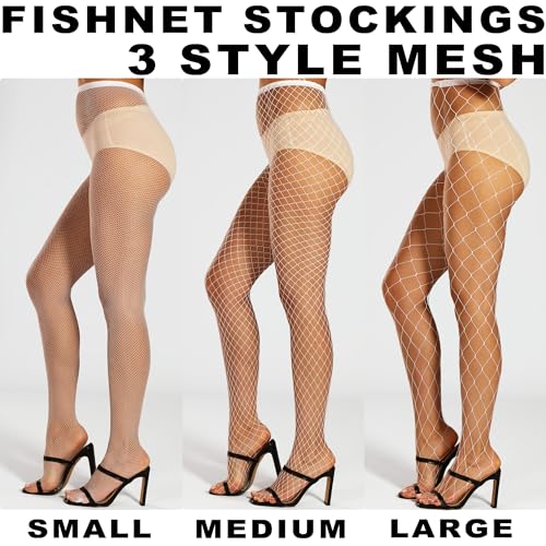 Image of DancMolly 10X Strong Fishnet Stockings, Sexy Lingerie Tights for Women 80s 90s Party Rave Concert Outfit, ropa interior mujer