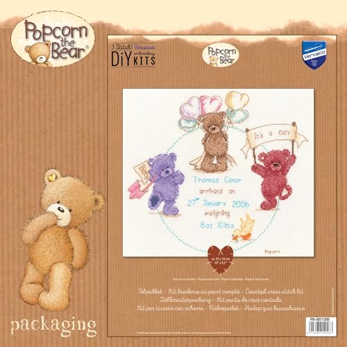 Point de croix compté kit complet naissance tableau broderie 25x23