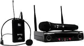 Microfone sem Fio de Mão e Headset Kadosh K412C Recarregável