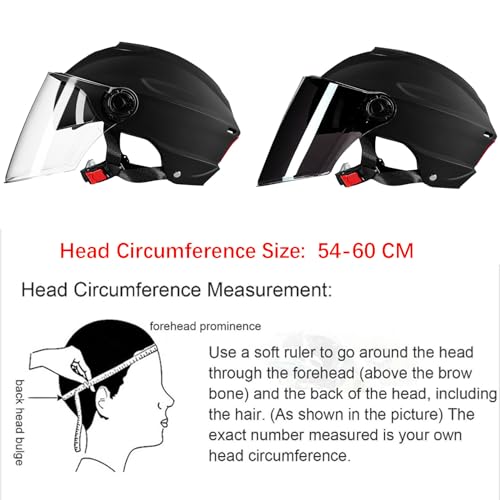 Casco scooter retro JATIBOSH resistente a rayos UV antiempañamiento 7