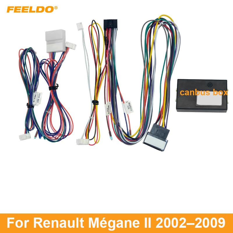 Car 16pin for Audio Wiring Harness with Canbus Box for Renault Megana II (2002–2009) Aftermarket Stereo Installation Wire Ada - (Color Name: B only canbus Box)