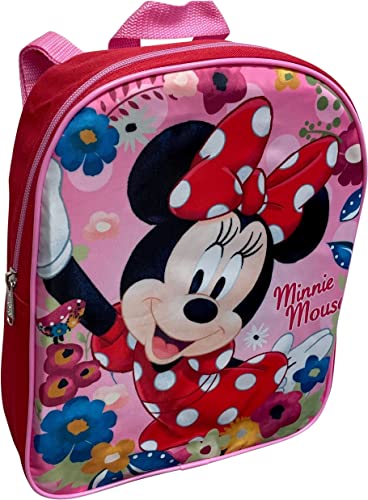 Ruz Minnie Mouse Toddler Girl 12 Inch Mini Backpack (Red-Pink) #TOP1