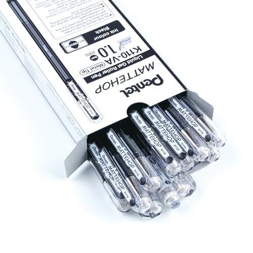 Pentel Arts Hybrid Mattehop Bolígrafos Gel 1.0mm Pack 12 miniatura 2