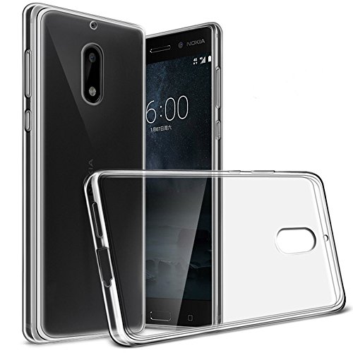 Nokia 6 Case, Yiakeng Nature TPU Soft Cover Crystal Case Clear Skin Soft Case Slim Case for Nokia6 5.5 (Clear)