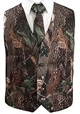 prettybabyonline Camo Groom Vests Formal Groom's Wear Suit Vest Attire Men's Wedding Tuxedo Waistcoat Plus Size (46, Camo 1)