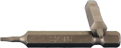 Miniatura 4 de Juego de 25 puntas de destornillador de cabeza de estrella Torx T6, acero S2 de 6 puntos T-6 de 2 pulgadas