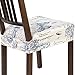 NIBESSER Dining Chair Seat Covers Set of 4,Stretch Soft Removable Washable Chairs Covers for Dining Room, Seat Cushion Slipcovers Protector for Kitchen Armless Chairs (Rear-Covered,Butterfly Pattern)