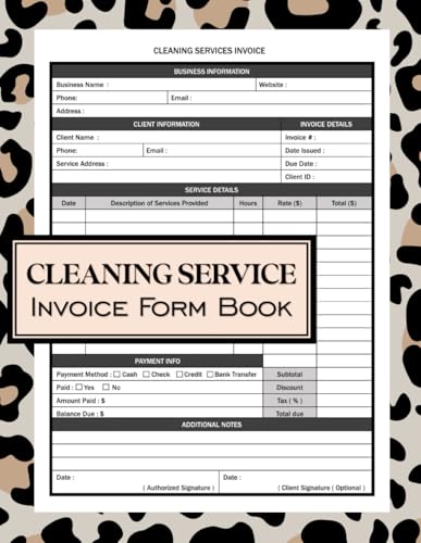 Cleaning Service Invoice Form Book: Cleaning Services Invoice Forms For Residential & Commercial...