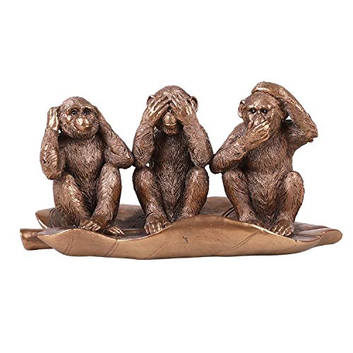 Monkeys Resin Figurine See Hear Speak No Evil statuette 3 singes de la sagesse décoration