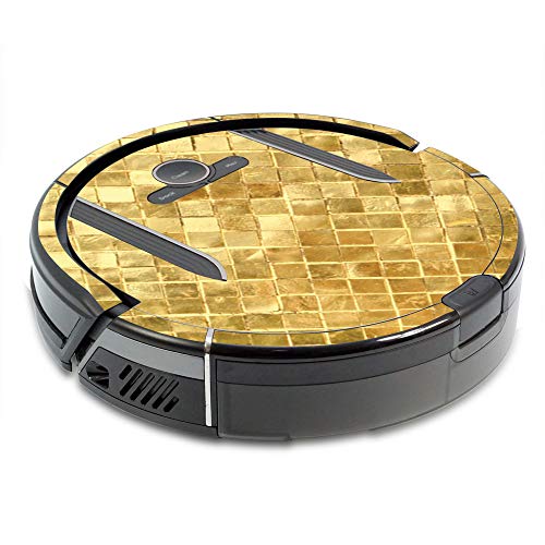 Image of MightySkins Skin Compatible with Shark Ion Robot R85 Vacuum Minimum Coverage - Gold Tiles | Protective, Durable, and Unique Vinyl wrap Cover | Easy to Apply, Remove | Made in The USA