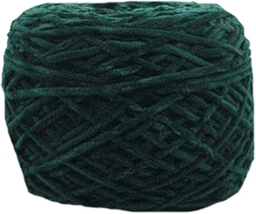 Miniatura 1 de Hilo de chenilla verde oscuro de 8 oz250 g, hilo de chenilla de terciopelo para bricolaje, hilo de chenilla de lujo voluminoso para bufanda de