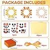 Qyeahkj 36 Set Sun Suncatchers Crafts for DIY Fall Sun Window Tissue Paper Craft Kit Hanging Decor for Autumn Home Activity Art Project Birthday Party Favor Gift #1