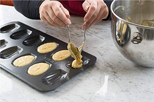 Bellemain Madeleine Pan | 12-Well Madeleine Mold Makes 12 Madeleine Cookies | Nonstick Tea Cake Pan For Madeleines, Cakelet Pan | Warp-Resistant Carbon Steel Madeline Pans (2-Pack) #TOP3