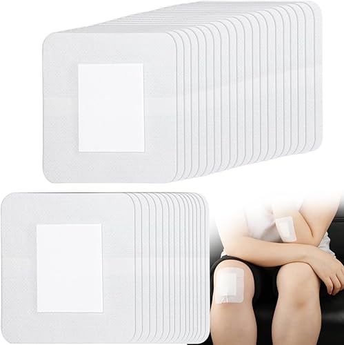 Vendaje adhesivo para heridas en isla para heridas pequeñas, parches de gasa con bordes transpirables con almohadilla antiadherente para rodilla,