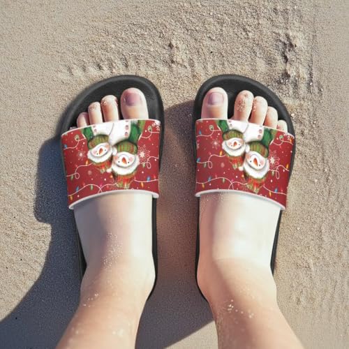 Image of Unisex Slides for Girls Boys Comfortable Slippers Slides Non-slip Shower Shoes House Fashion Thick for Indoor & Outdoor Gifts