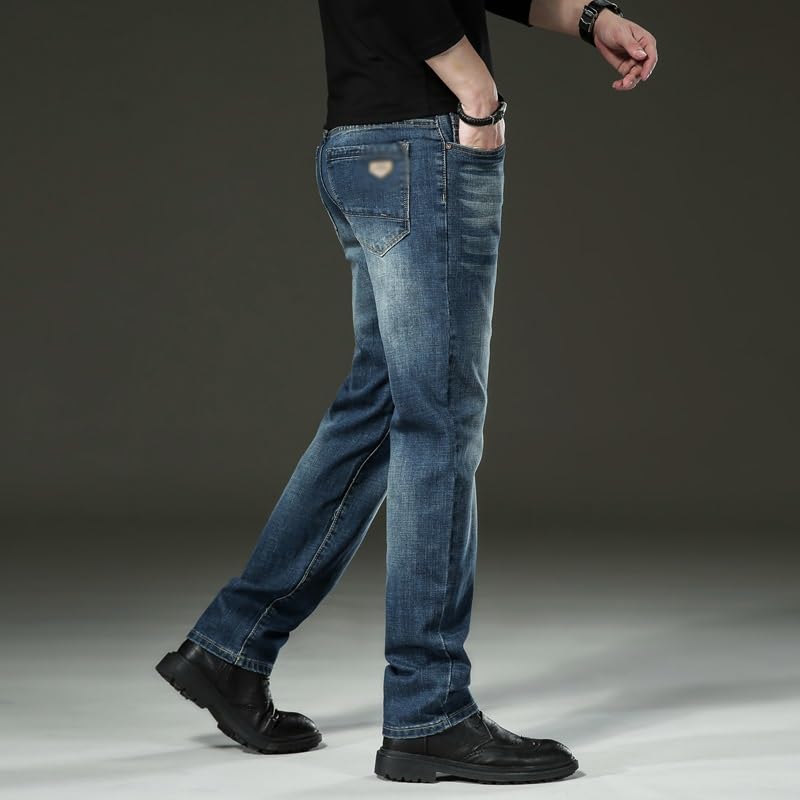 Basic Jeans Casual Stretch Pants Slim Business Retro Jeans3